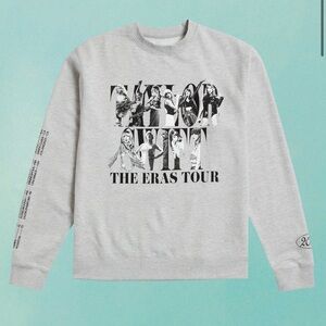 Taylor Swift The Eras Tour Gray Crewneck